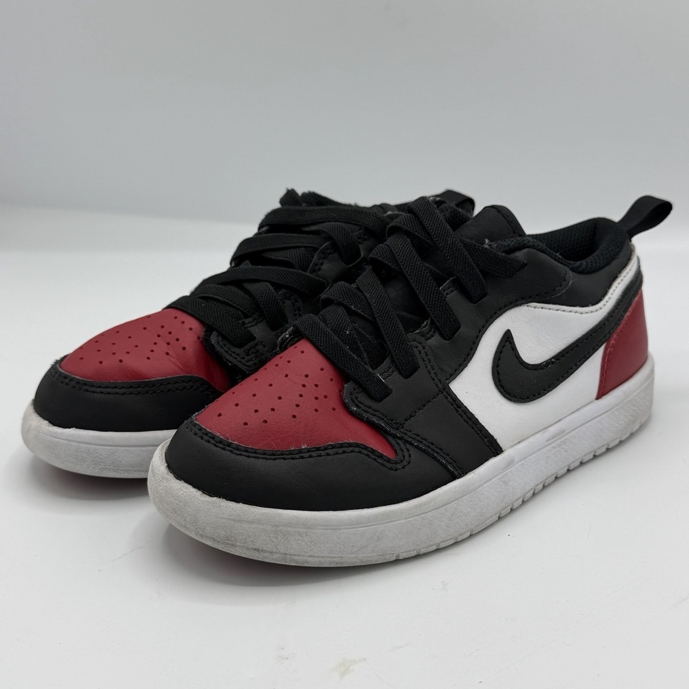 Nike Air Jordan 1 Low ALT Bred Toe 2.0 PS Kids Size 1.5Y DR9748-161 Red Black